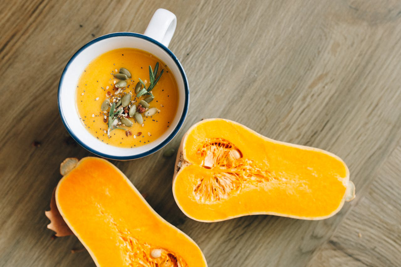 recette de soupe avec des protéines courge
