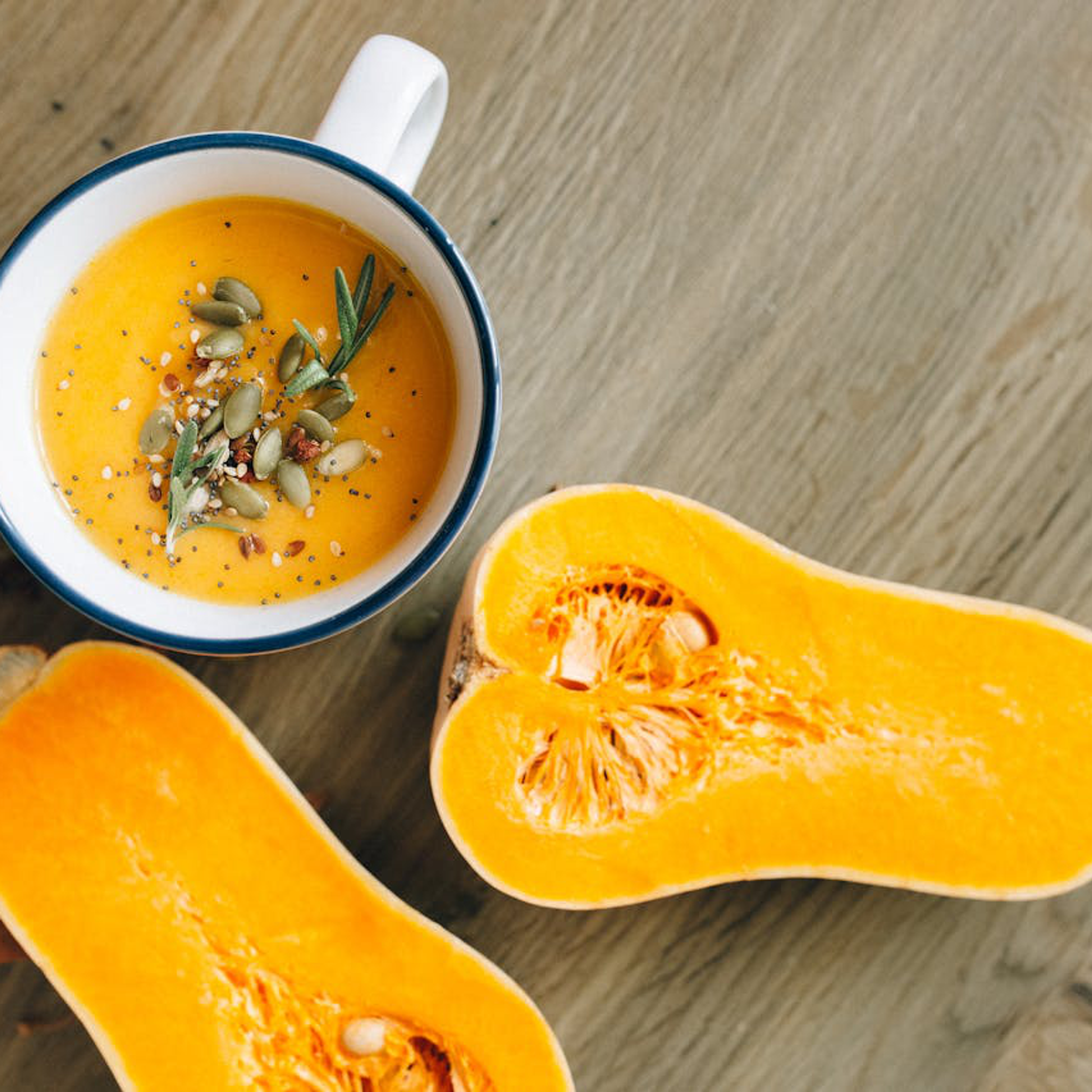 recette de soupe avec des protéines courge
