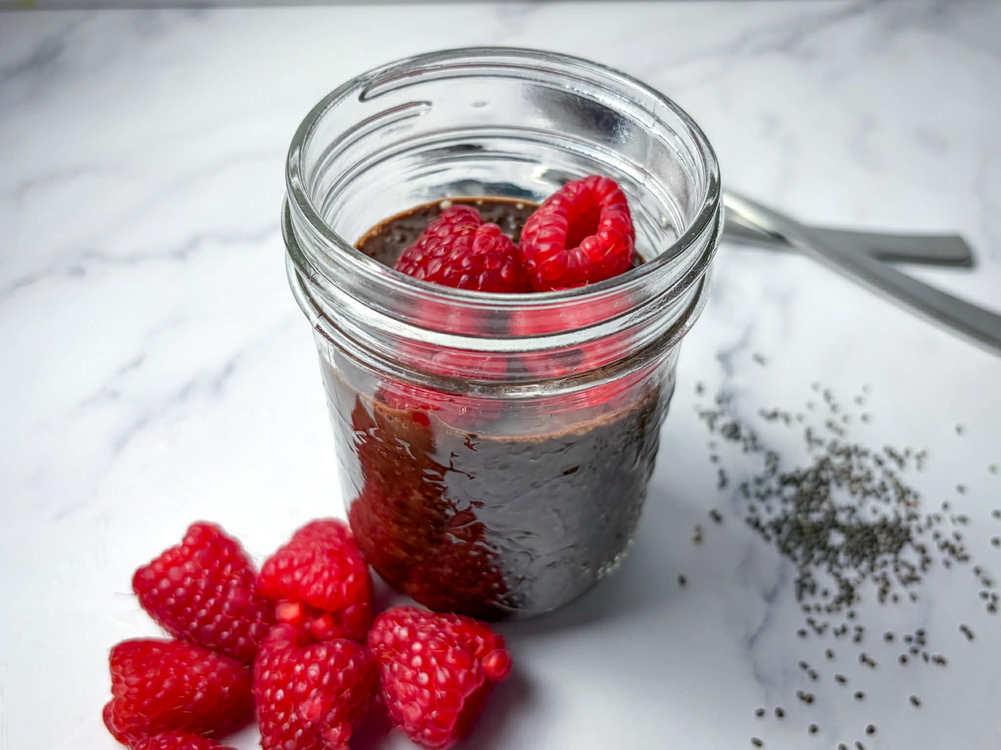 Pouding de chia choco-framboise