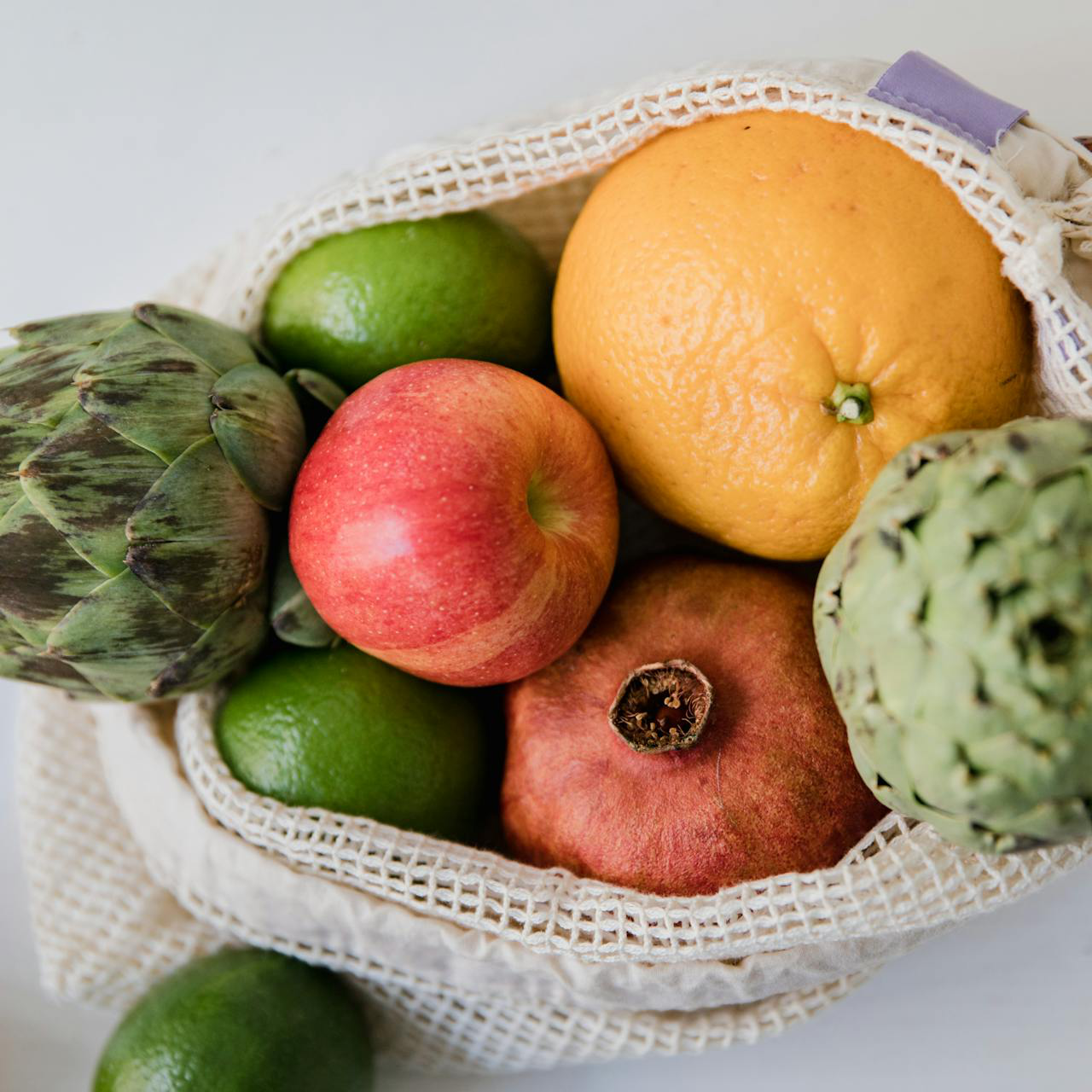 sac de fruits et légumes