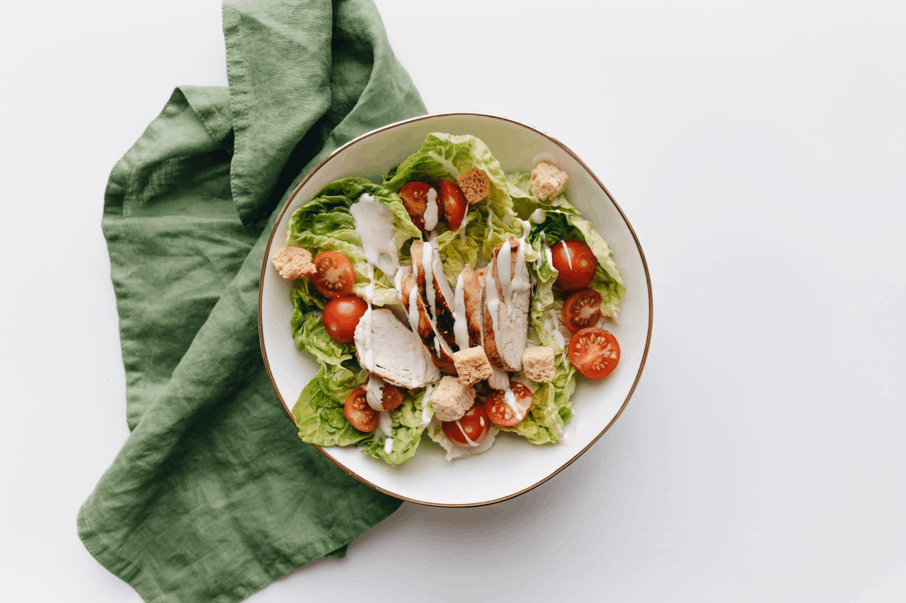 salade avec vinaigrette santé