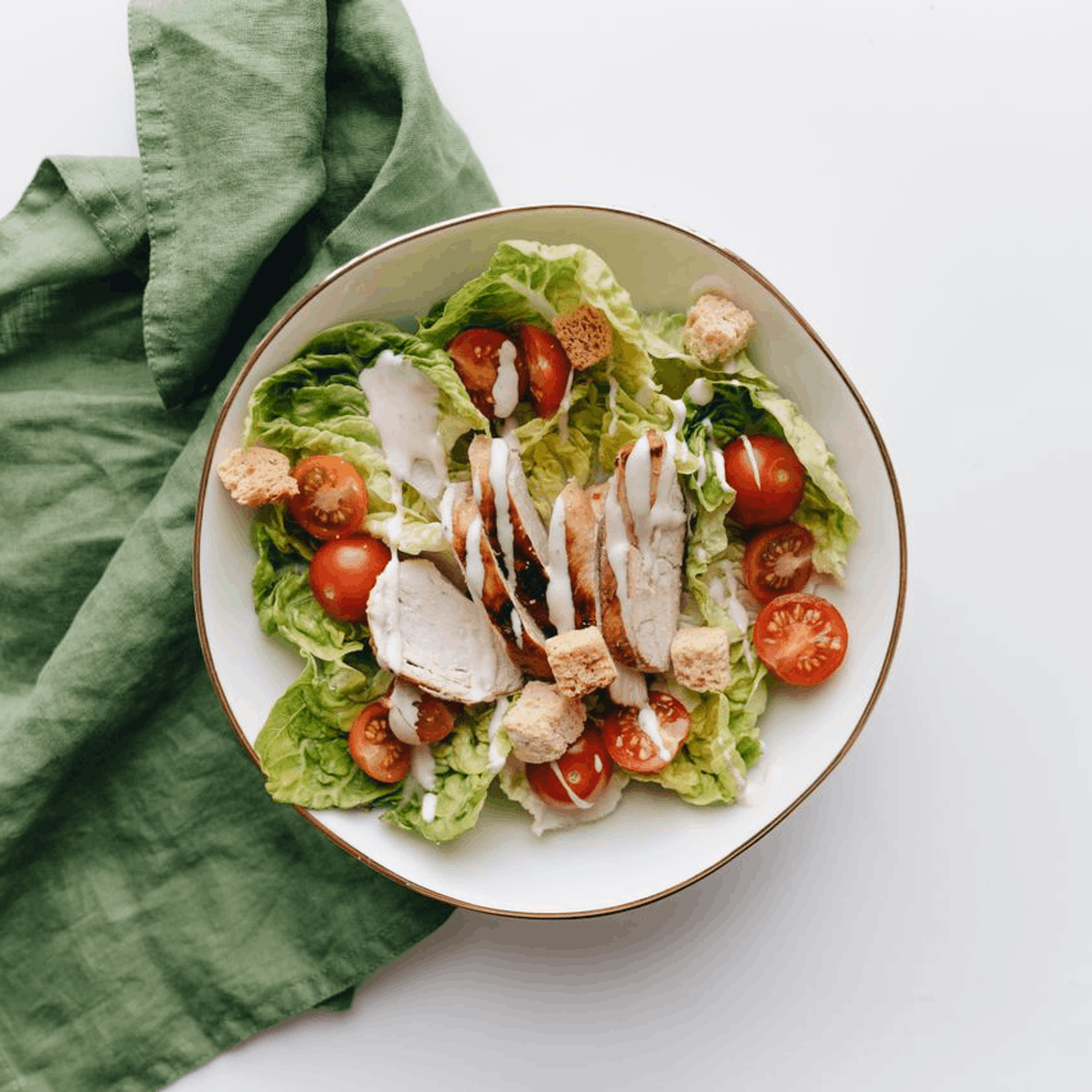 salade avec vinaigrette santé